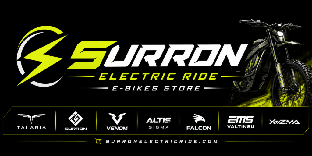 Surron Electric Ride EBikes Store rectangular Logo - Electric Bike Shipping Accroos EU