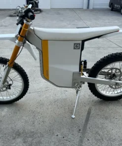 GOWOW ORI for sale in Australia,Featuring a sleek white frame, striking gold front suspension, and rugged knobby off-road tires, this bike is built to turn heads and handle the adventure