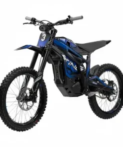 Blue and black Talaria Sting R MX4 electric dirt bike for sale in Australia, front angle view showing off-road tyres, inverted forks, and motocross-style bodywork — top pick for Aussie trail and enduro riders